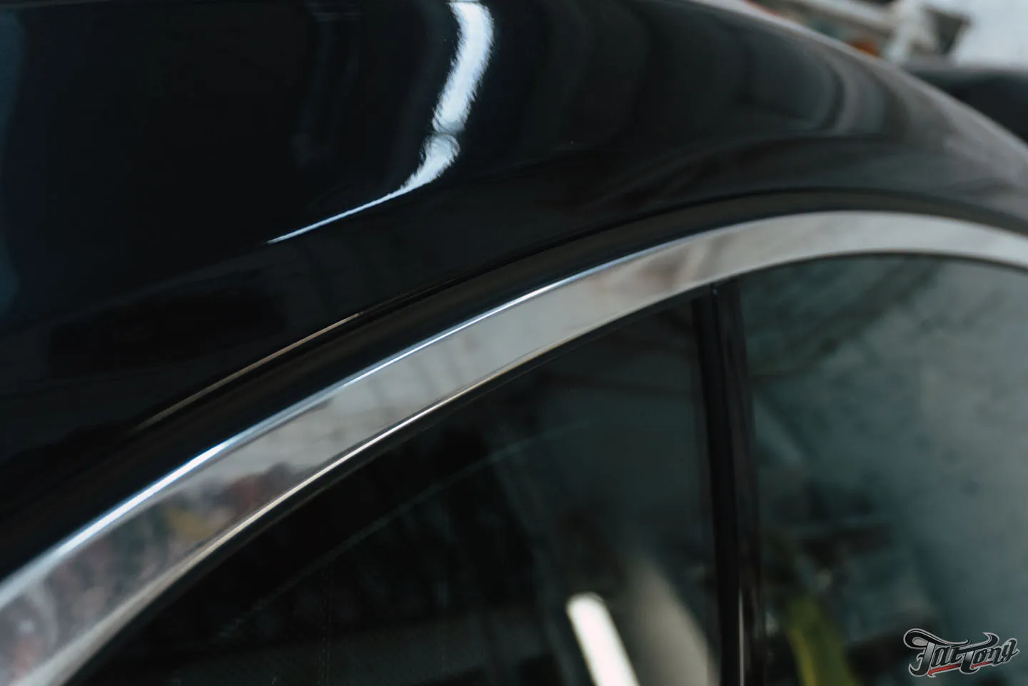 Очистка и защита хрома от реагентов на BMW 7